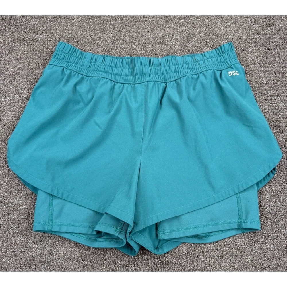DSG Women's Teal Athletic Running Shorts Built In Liner Size‎ Small